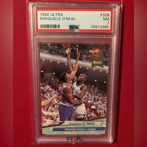 Shaq O’Neal PSA Graded NBA Rookie Card 1992 Fleer Ultra 328 Orlando Magic RC